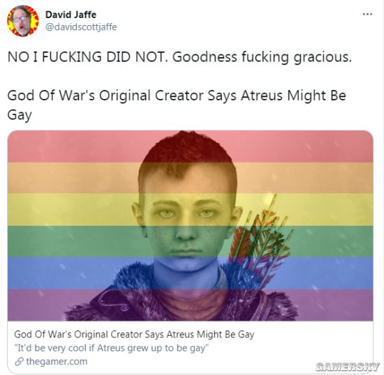 阿特柔斯可能是同性恋？战神之父David Jaffe辟谣称：“我从来都没说过！”
