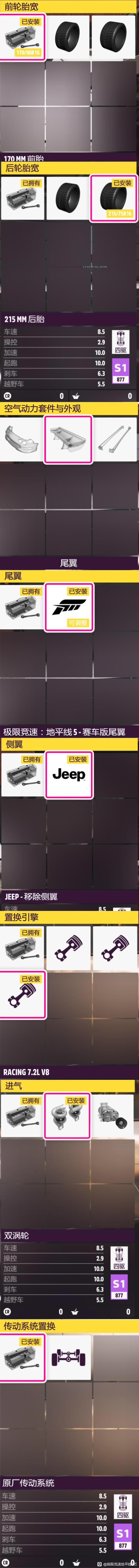 《極限競速地平線5》MB Jeep詳細調校參考 - 第5張