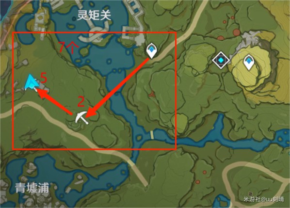 《原神》白铁矿富集点采集路线图示 - 第4张