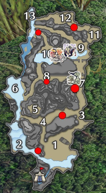 《魔物獵人崛起》各區域煙雪鼬點位標註 - 第5張