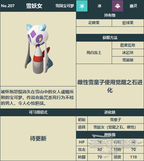 宝可梦阿尔宙斯 洗翠图鉴全宝可梦分布与数据一览 雪妖女 游民星空gamersky Com