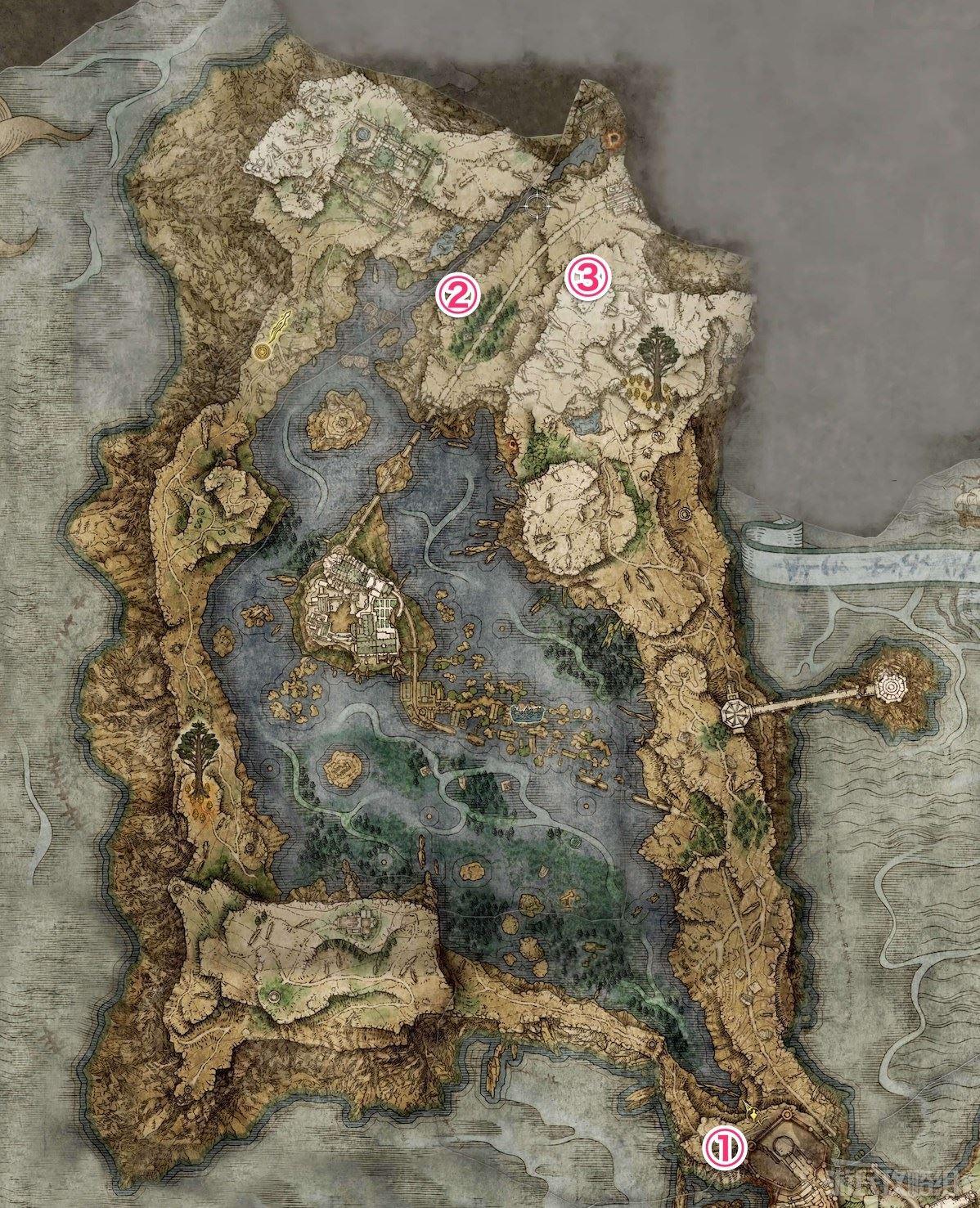 《艾爾登法環》湖之利耶尼亞地圖攻略 墓地、洞窟、BOSS及道具位置彙總_利耶尼亞的聖盃露滴 - 第1張