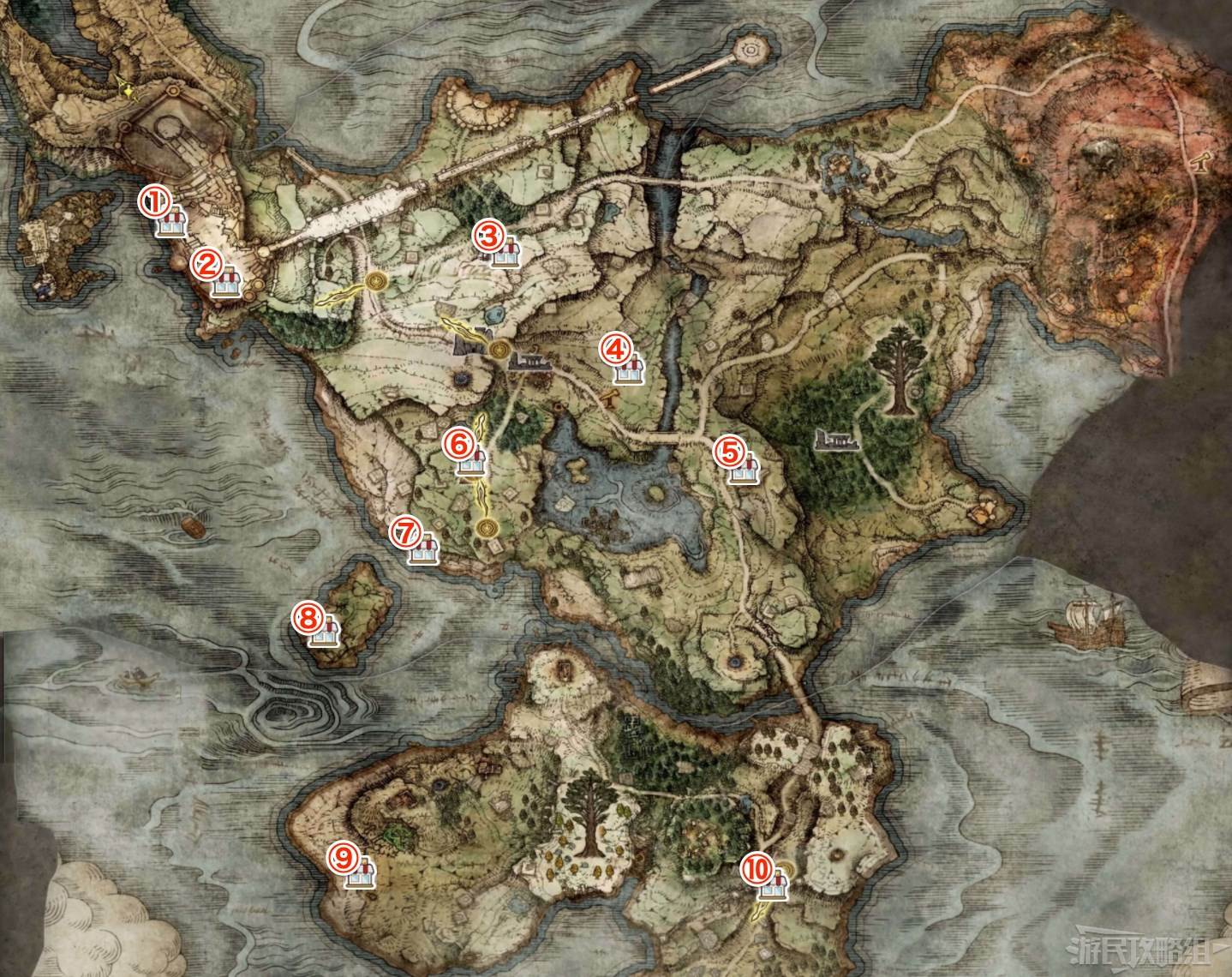 《艾尔登法环》宁姆格福地图攻略 墓地、洞窟、BOSS及道具位置汇总_宁姆格福的商人位置 - 第1张