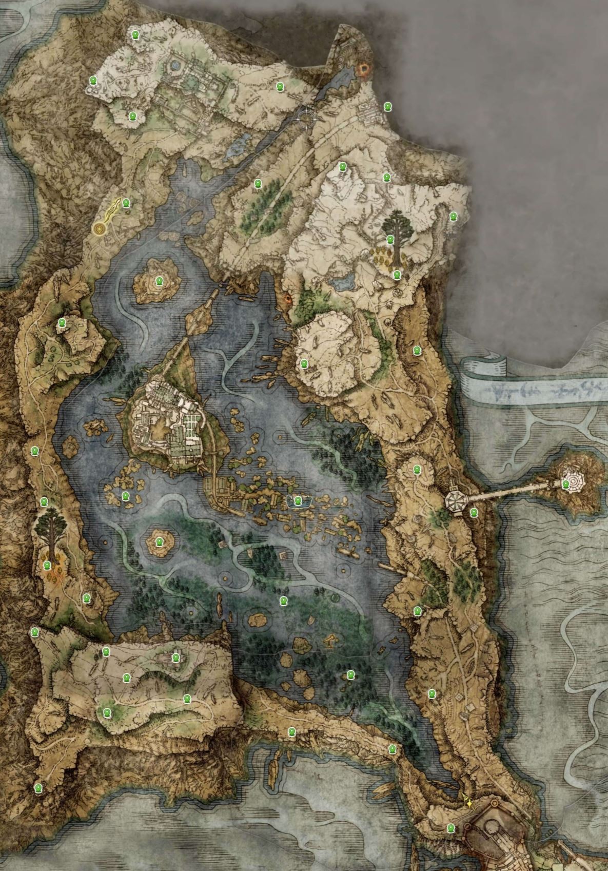 《艾爾登法環》湖之利耶尼亞地圖攻略 墓地、洞窟、BOSS及道具位置彙總_利耶尼亞全要素地圖 - 第3張