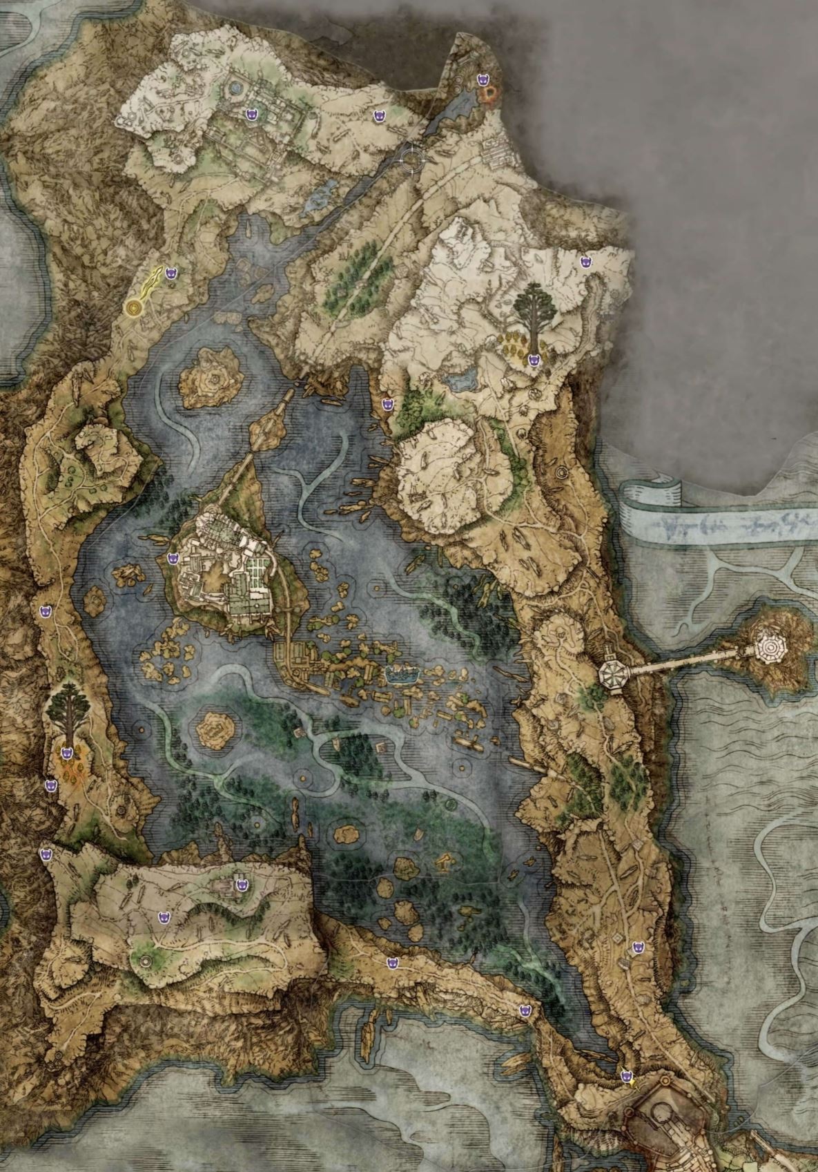 《艾爾登法環》湖之利耶尼亞地圖攻略 墓地、洞窟、BOSS及道具位置彙總_利耶尼亞全要素地圖 - 第4張