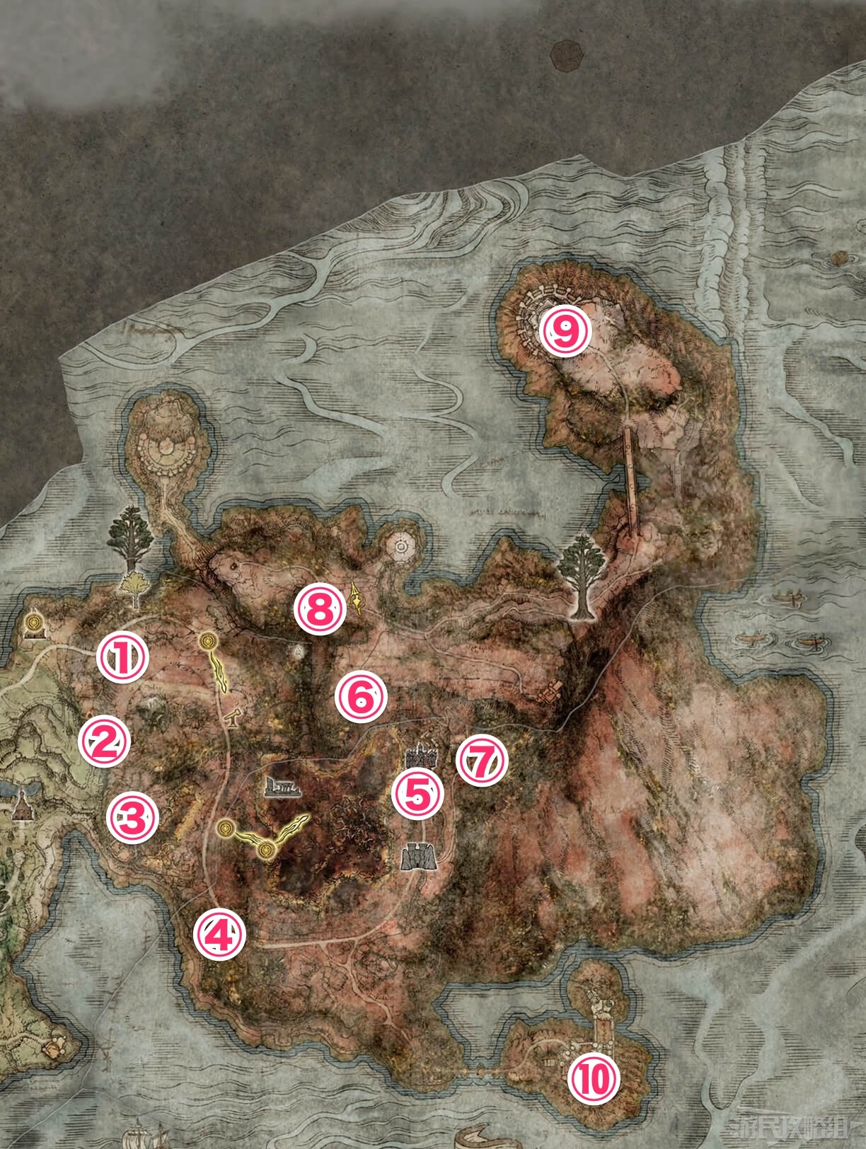 《艾尔登法环》盖利德地图攻略 墓地、洞窟、BOSS及道具位置汇总_盖利德地图特殊点位 - 第6张