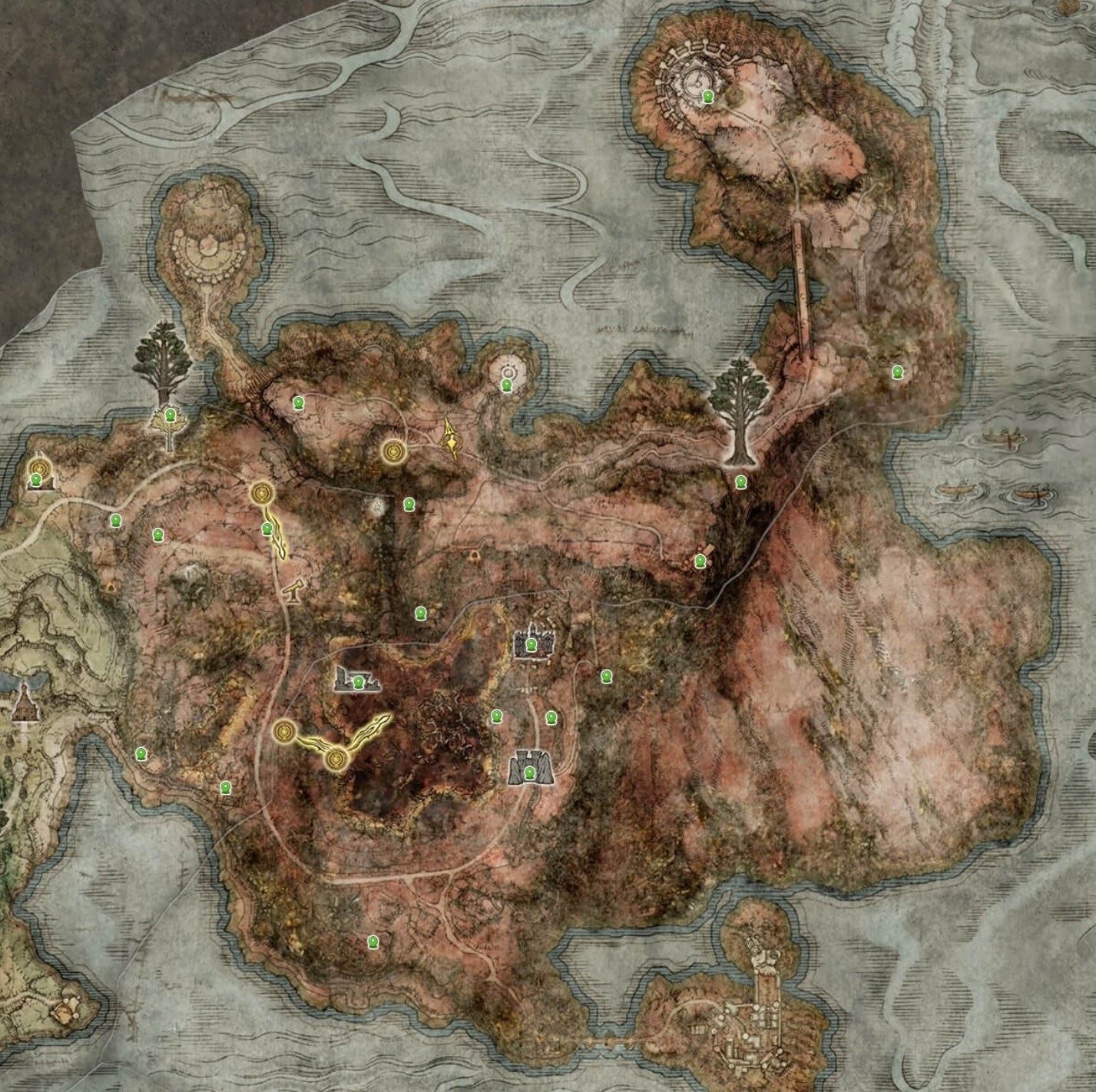 《艾尔登法环》盖利德地图攻略 墓地、洞窟、BOSS及道具位置汇总_盖利德全要素地图 - 第3张