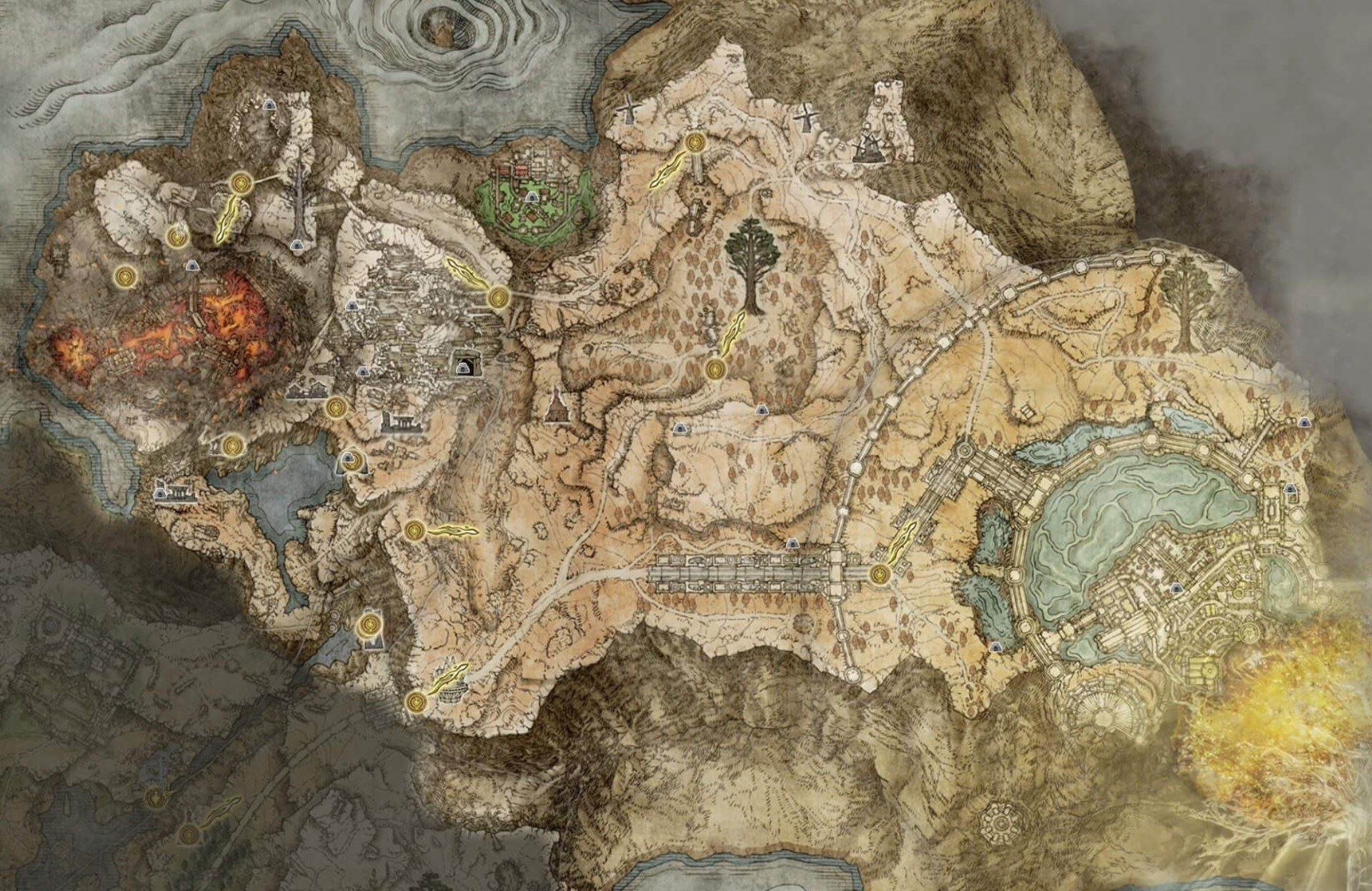 《艾爾登法環》亞壇高原地圖攻略 墓地、洞窟、BOSS及道具位置彙總_亞壇高原全要素地圖 - 第2張
