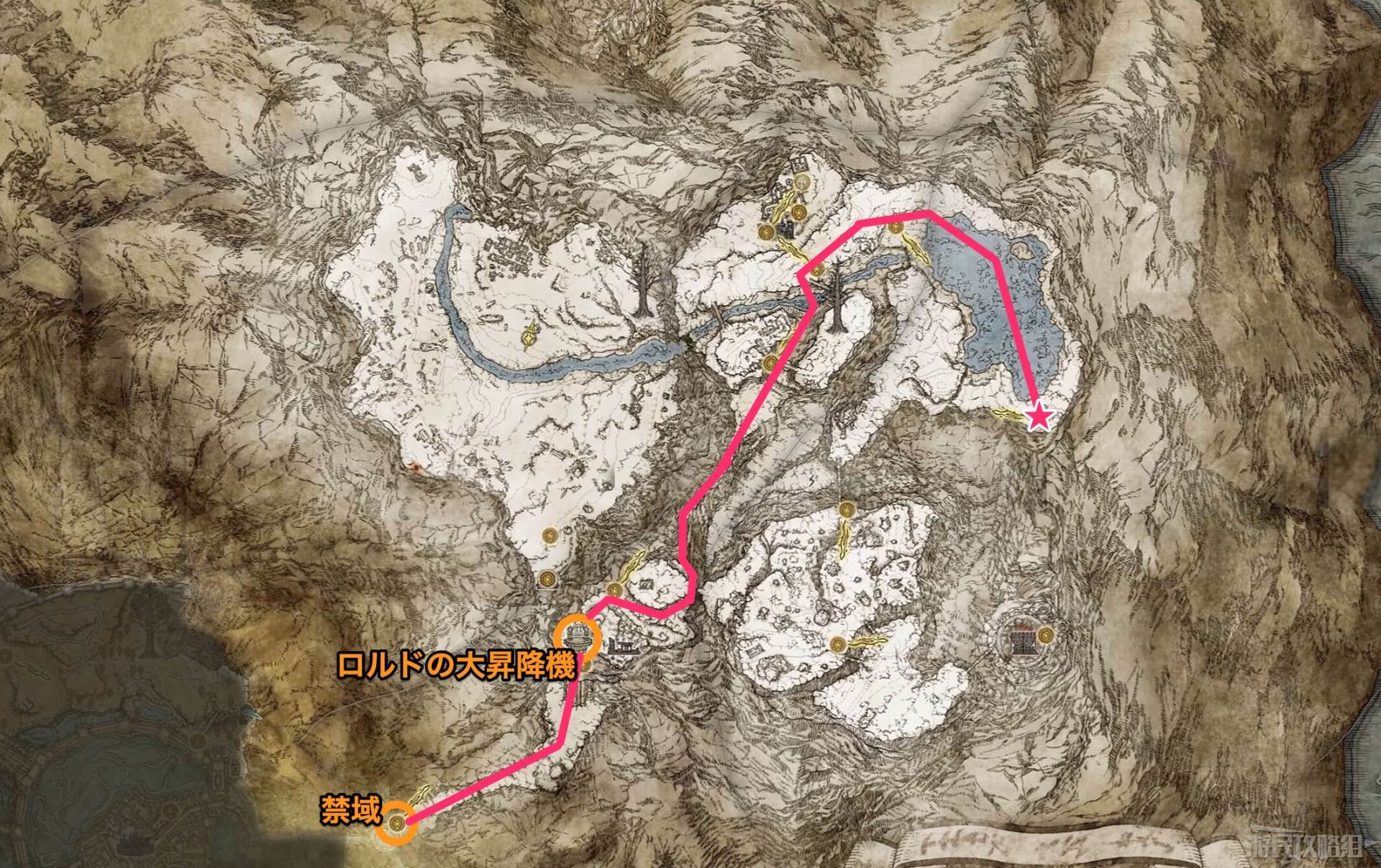 《艾尔登法环》巨人山顶地图攻略 墓地、洞窟、BOSS及道具位置汇总_巨人山顶的圣杯露滴 - 第2张