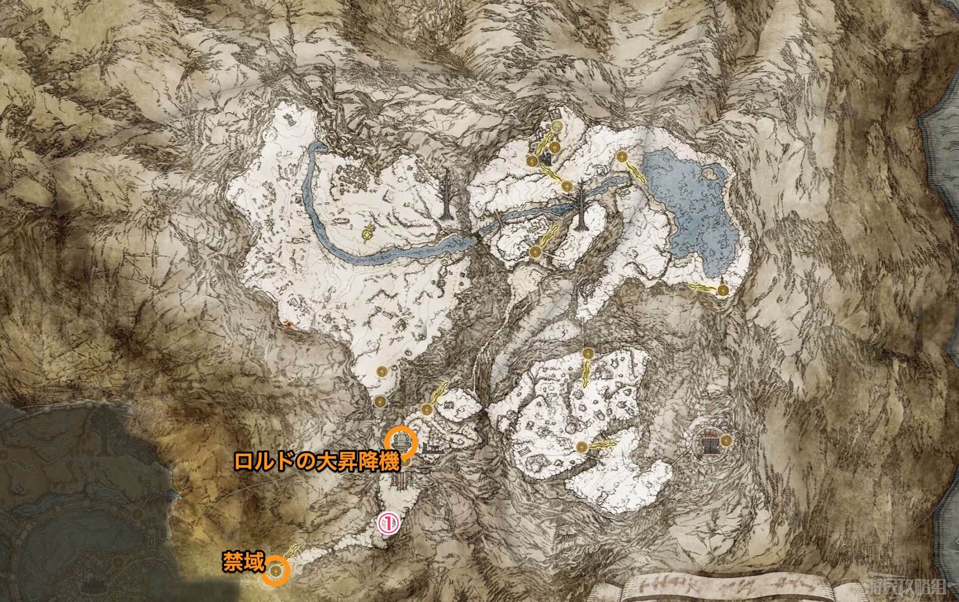 《艾尔登法环》巨人山顶地图攻略 墓地、洞窟、BOSS及道具位置汇总_巨人山顶的黄金种子 - 第1张