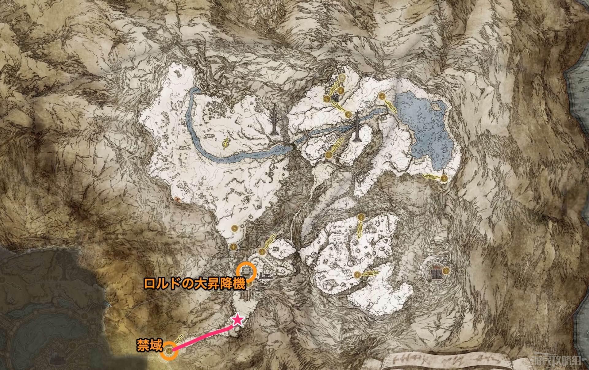 《艾尔登法环》巨人山顶地图攻略 墓地、洞窟、BOSS及道具位置汇总_巨人山顶的黄金种子 - 第2张