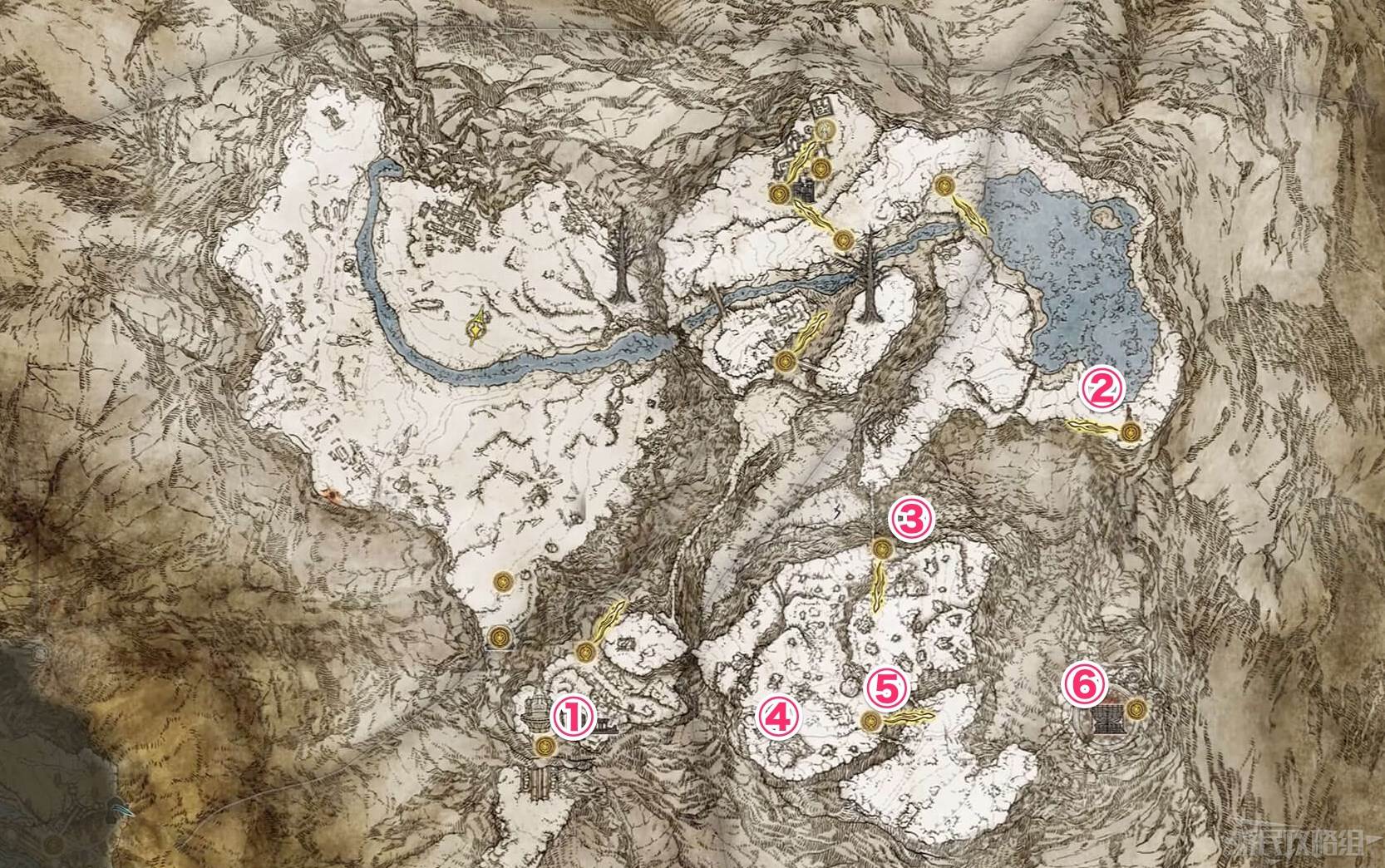 《艾爾登法環》巨人山頂地圖攻略 墓地、洞窟、BOSS及道具位置彙總_巨人山頂地圖特殊點位 - 第9張