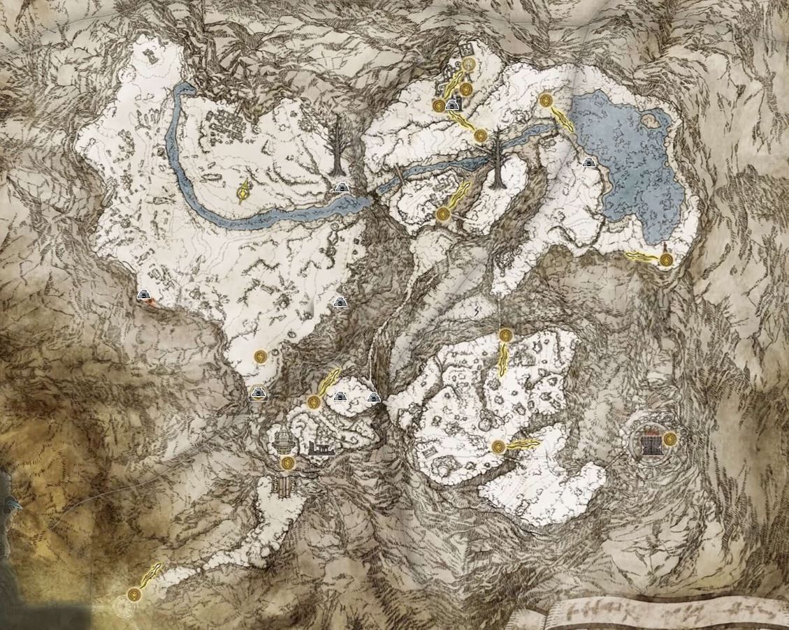 《艾尔登法环》巨人山顶地图攻略 墓地、洞窟、BOSS及道具位置汇总_巨人山顶全要素地图 - 第1张