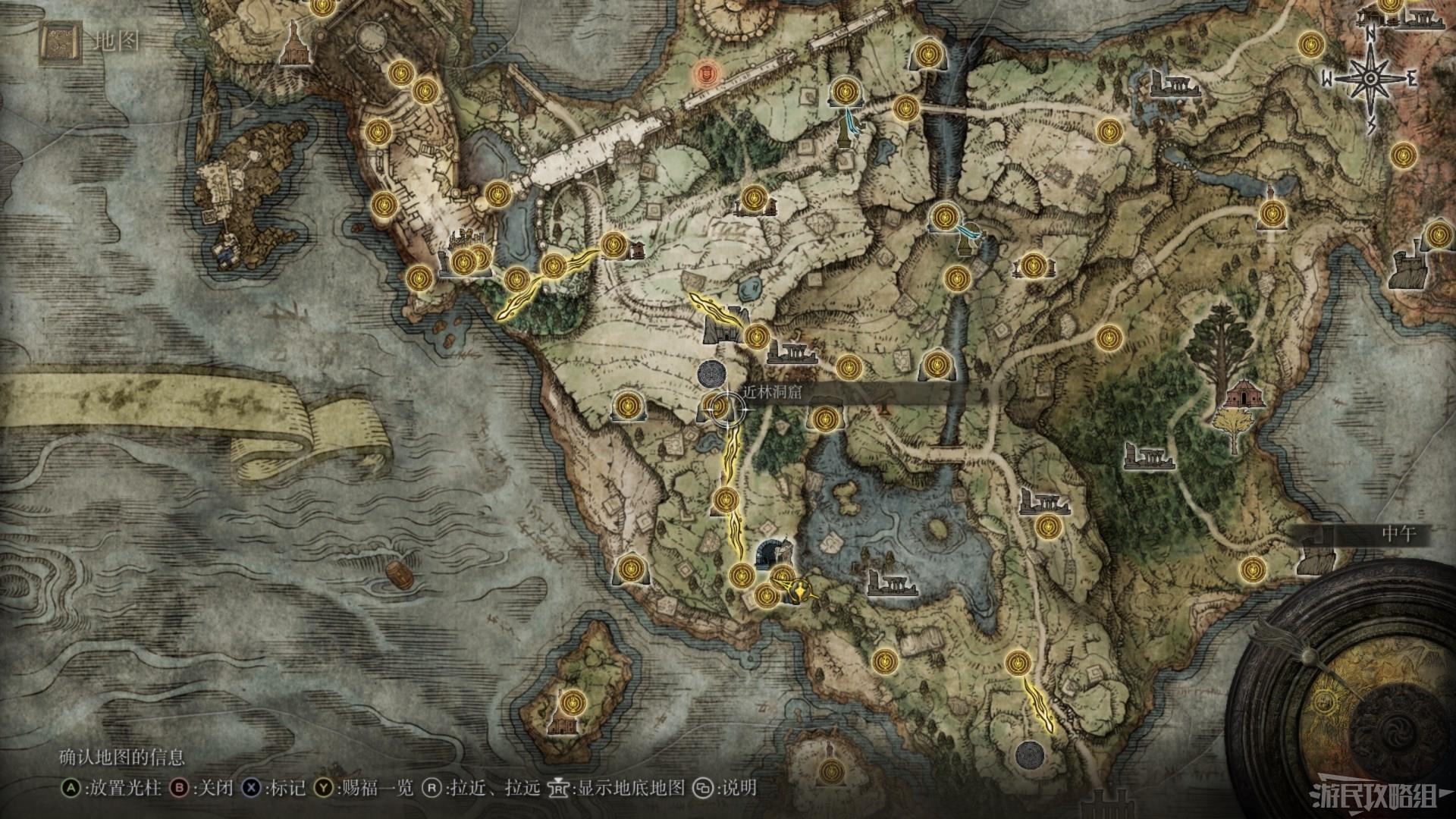 《艾尔登法环》全地图关键位置 墓地、监牢、洞窟及建筑位置图_宁姆格福 - 第6张