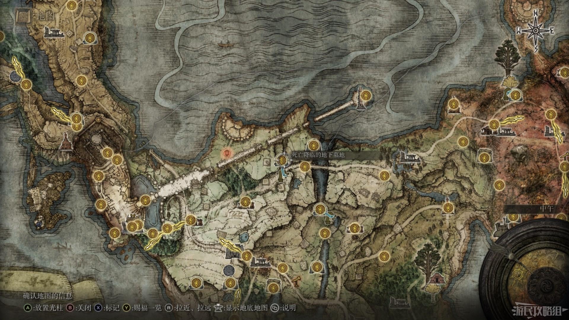 《艾尔登法环》全地图关键位置 墓地、监牢、洞窟及建筑位置图_宁姆格福 - 第14张