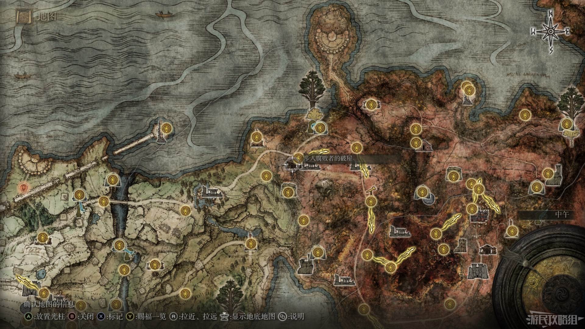 《艾尔登法环》全地图关键位置 墓地、监牢、洞窟及建筑位置图_盖利德 - 第2张