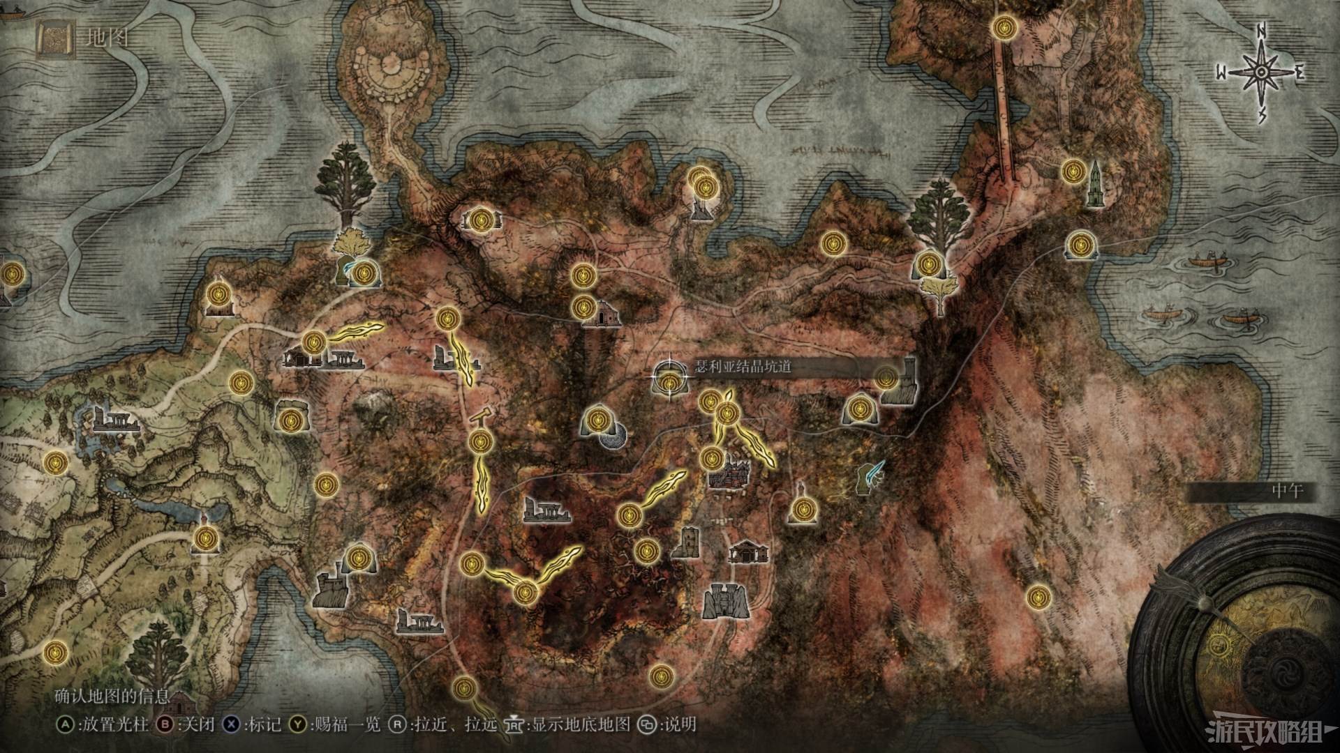 《艾尔登法环》全地图关键位置 墓地、监牢、洞窟及建筑位置图_盖利德 - 第18张