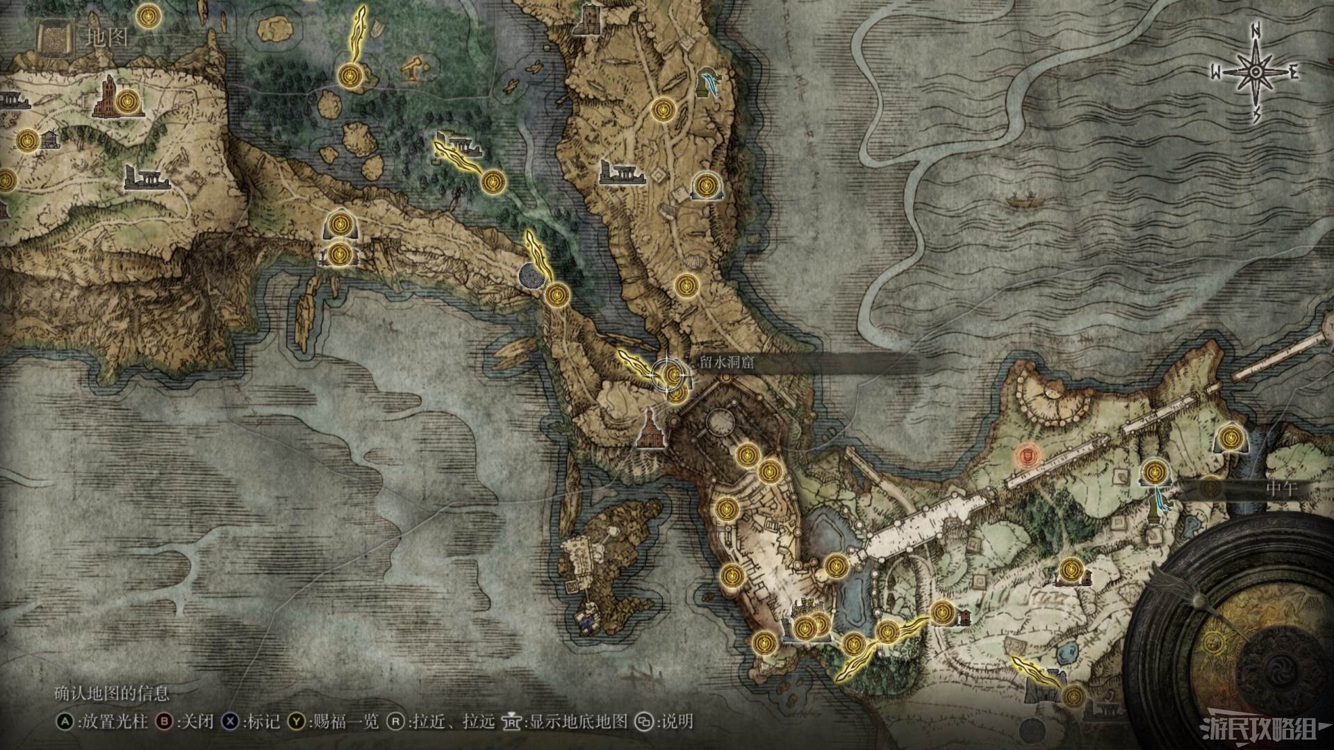 《艾爾登法環》全地圖關鍵位置 墓地、監牢、洞窟及建築位置圖_湖之利耶尼亞 - 第2張