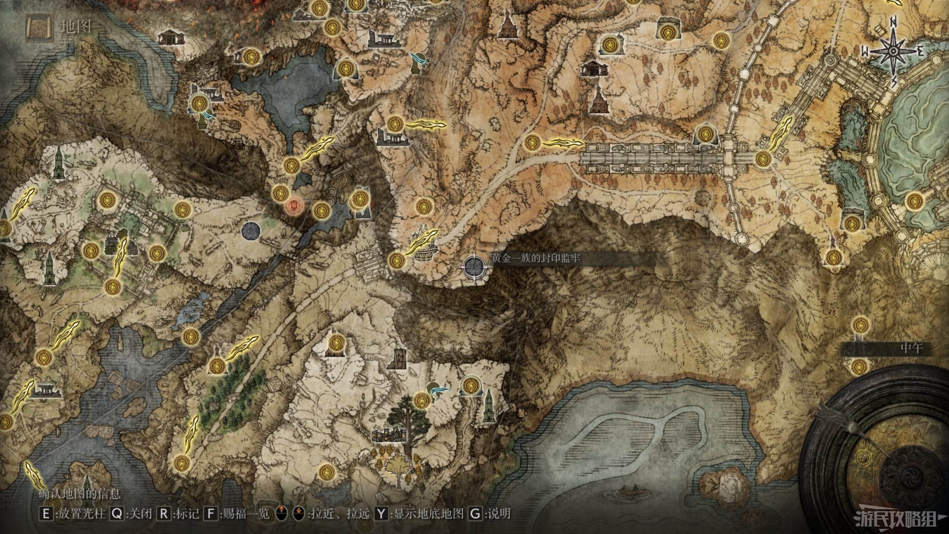 《艾尔登法环》全地图关键位置 墓地、监牢、洞窟及建筑位置图_亚坛高原 - 第2张