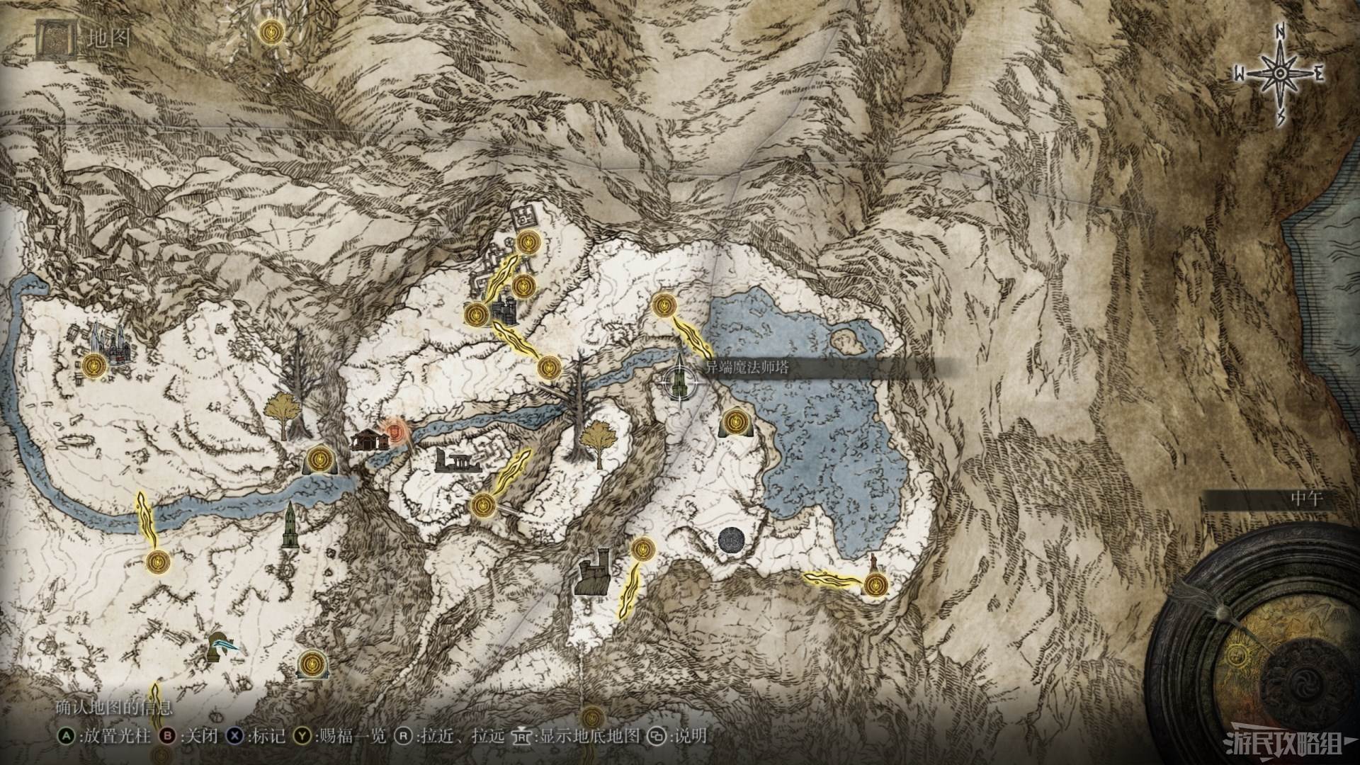 《艾爾登法環》全地圖關鍵位置 墓地、監牢、洞窟及建築位置圖_巨人山頂 - 第11張
