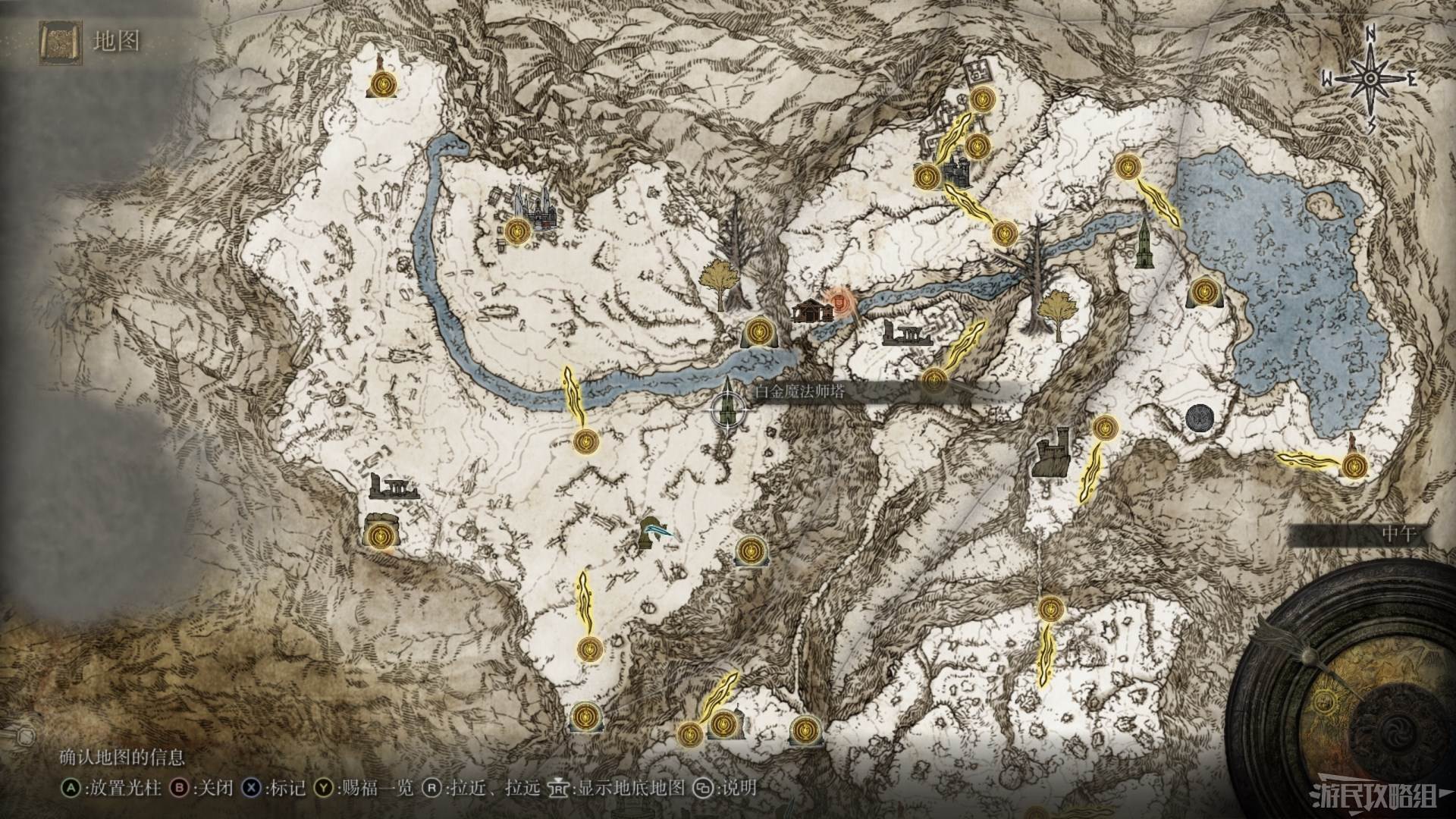 《艾尔登法环》全地图关键位置 墓地、监牢、洞窟及建筑位置图_巨人山顶 - 第17张