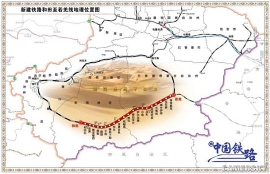 世界第二大流动性沙漠“死亡之海” 被中国铁路围成一个圈