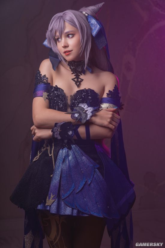 COSPLAY图赏：俄妹COS《原神》刻晴新皮肤黑丝短裙的刻师傅|游民星空