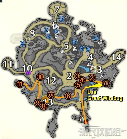 《魔物獵人崛起》曙光DLC礦石採集路線 曙光礦脈地圖一覽_城塞高地 - 第1張