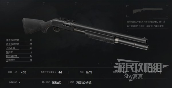 暗区突围》全武器数据及获取方式一览_M870霰弹枪:: 游民星空GamerSky.com