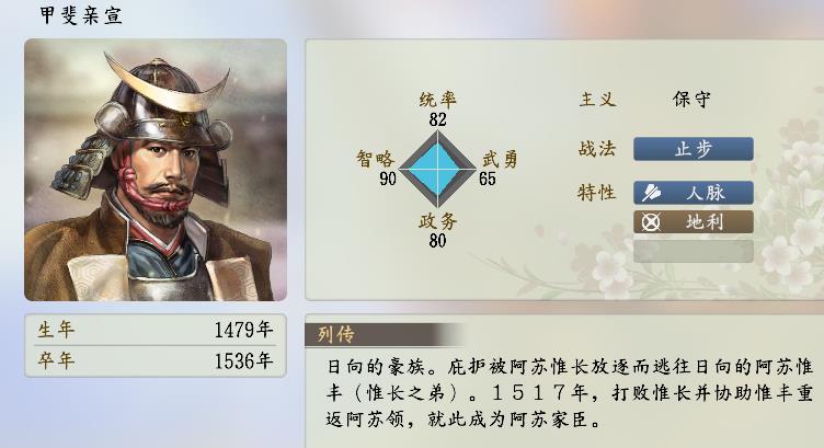 《信长之野望16新生》四维总值前100武将图鉴_76-100 - 第2张