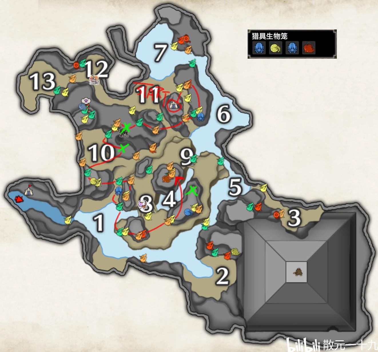 《魔物獵人崛起》各地圖開局路線推薦 鬼火鳥收集線路 - 第7張
