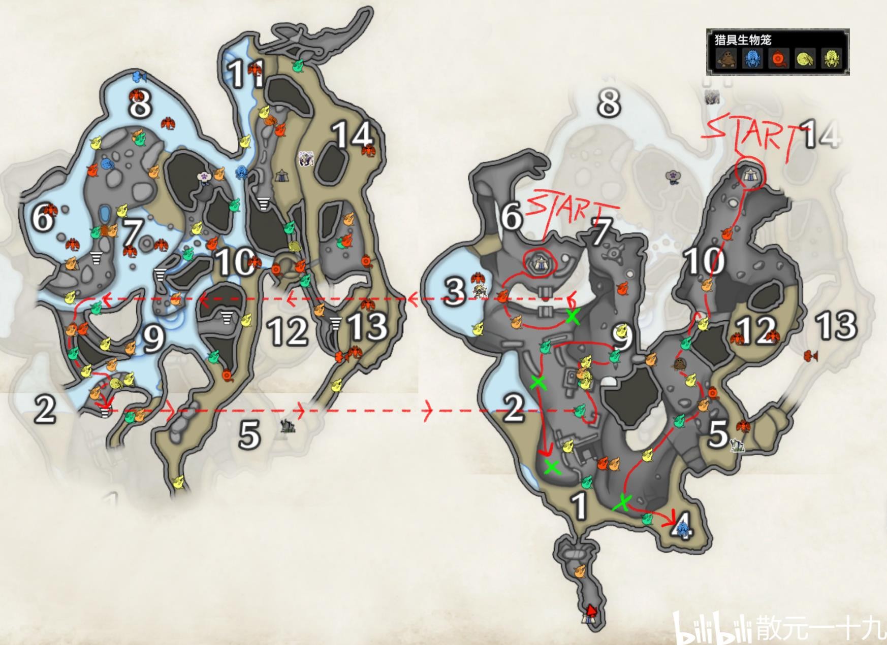 《魔物獵人崛起》各地圖開局路線推薦 鬼火鳥收集線路 - 第3張