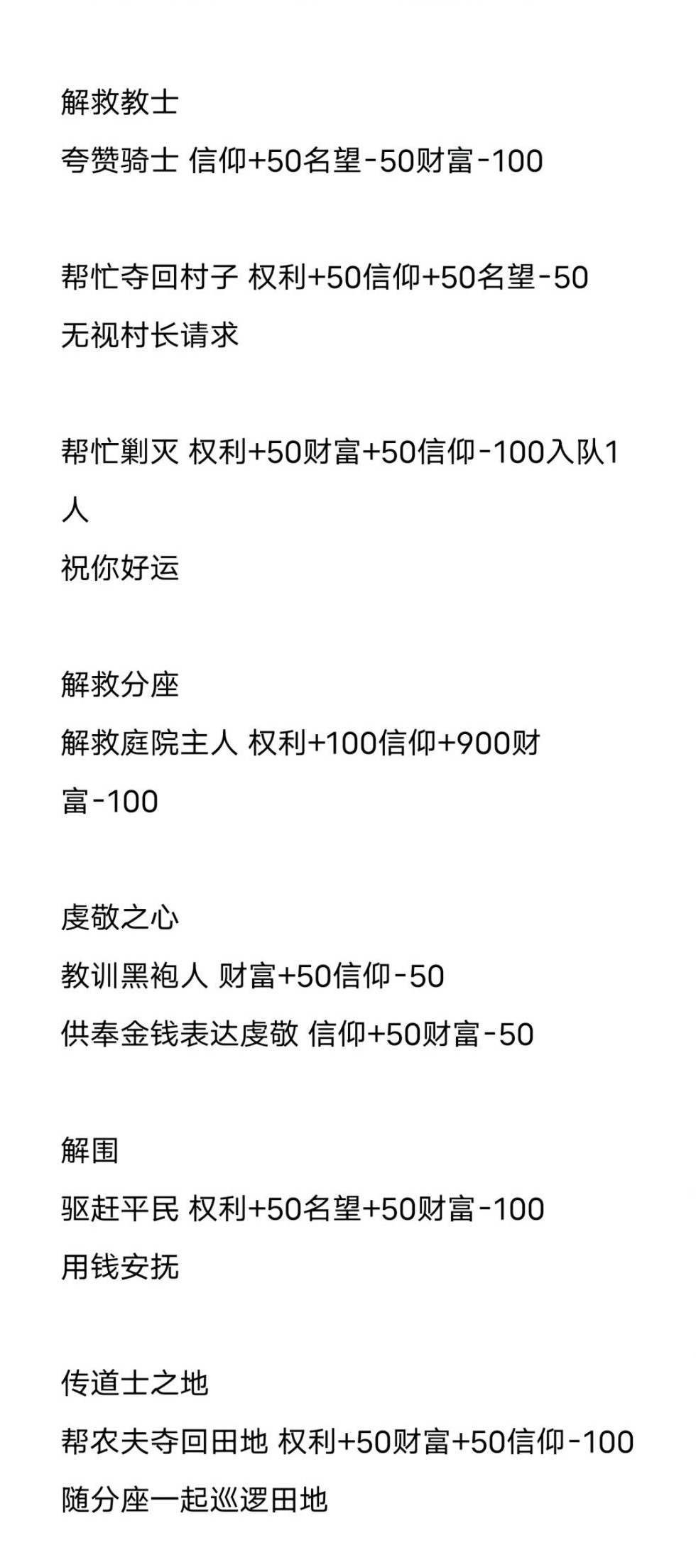 《环形战争》事件选择攻略 特性提升数值一览 - 第2张