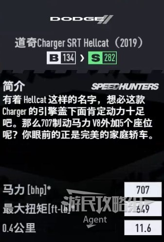 《极品飞车22不羁》车辆图鉴大全_道奇 Charger SRT Hellcat 2019 - 第3张