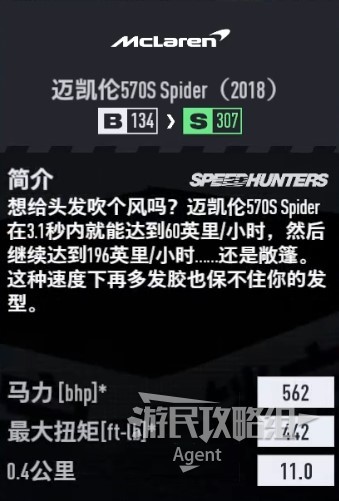 《極速快感22不羈》車輛圖鑑大全_邁凱倫 570S Spider 2018 - 第3張