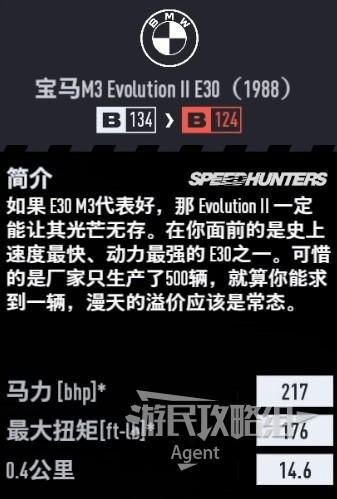 《极品飞车22不羁》车辆图鉴大全_宝马 M3 Evolution II E30 1988 - 第3张