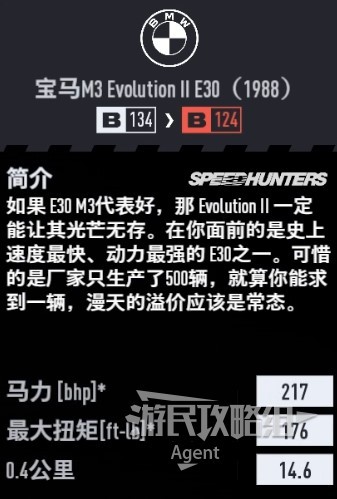 《極速快感22不羈》車輛圖鑑大全_寶馬 M3 Evolution II E30 1988 - 第3張