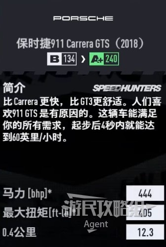 《極速快感22不羈》車輛圖鑑大全_保時捷 911 Carrera GTS 2018 - 第3張