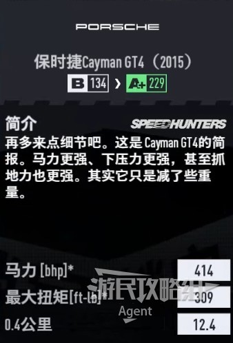 《极品飞车22不羁》车辆图鉴大全_保时捷 Cayman GT4 2015 - 第3张