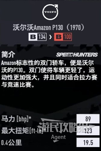 《极品飞车22不羁》车辆图鉴大全_沃尔沃 Amazon P130 1970 - 第3张