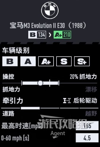 《极品飞车22不羁》车辆图鉴大全_定制车-宝马M3 Evolution Ⅱ E30 (1988) - 第2张