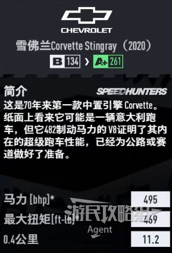 《极品飞车22不羁》车辆图鉴大全_雪佛兰 Corvette Stingray 2020 - 第3张