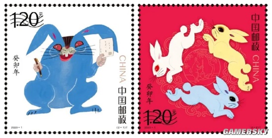 兔年邮票现“蓝兔子”遭吐槽 同行设计师：老先生是鬼才画师
