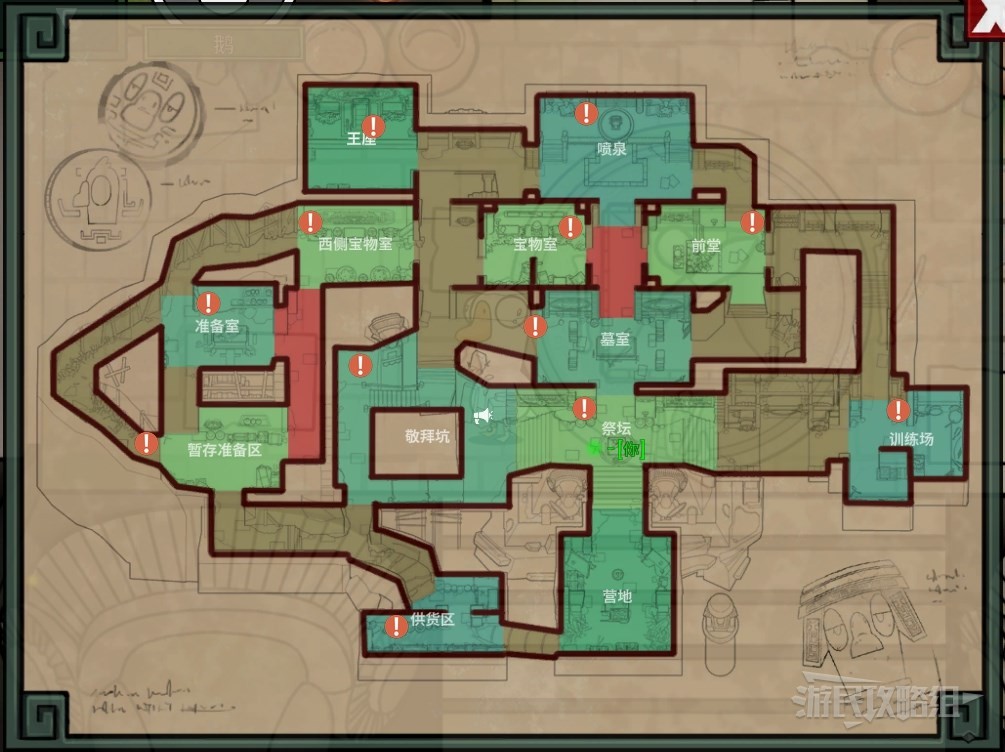 《鵝鴨殺》叢林神殿地圖機制及重要位置詳解 叢林神殿怎麼開燈 - 第8張