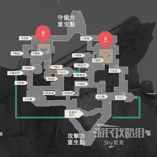 《無畏契約（Valorant）》全地圖點位一覽及穿點教程 地圖穿點技巧指南_劫境之地（源工重鎮） - 第1張