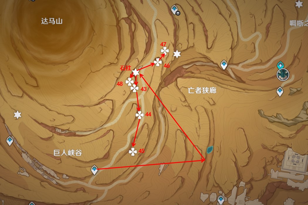 《原神》千壑沙地聖章石點位一覽 - 第10張