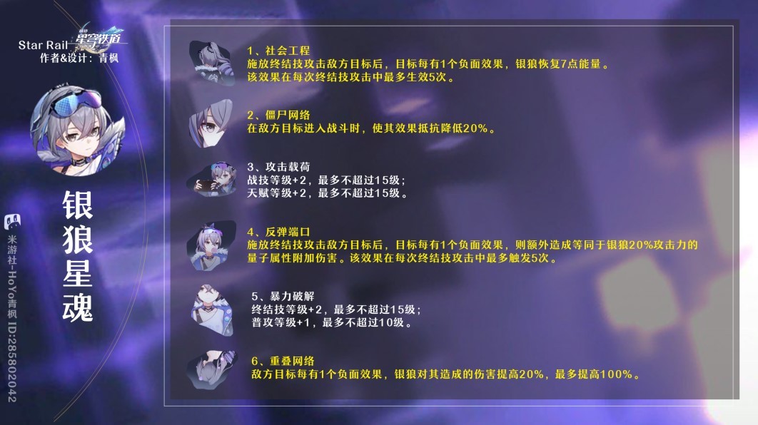 《崩壞星穹鐵道》1.1版銀狼全面培養指南 銀狼出裝與隊伍搭配參考_星魂推薦 - 第1張