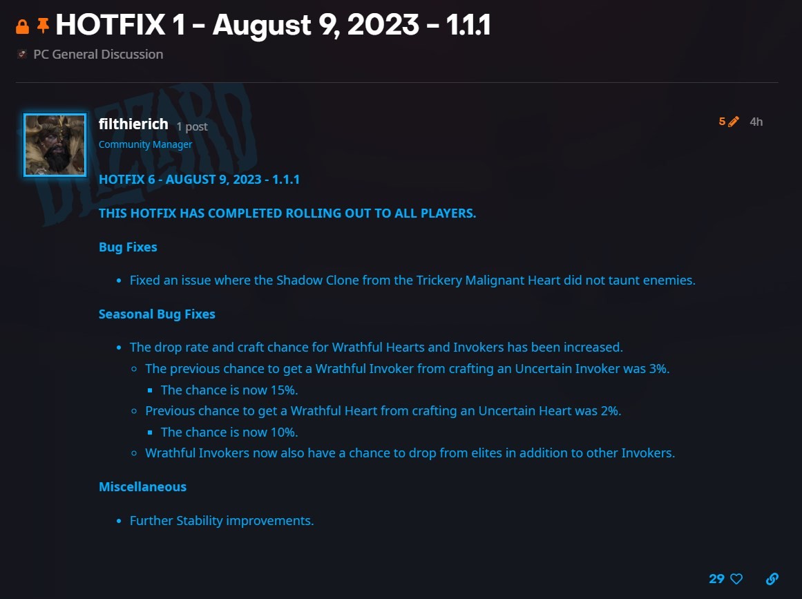 《暗黑破坏神4》8月10日热更新介绍 - 第1张