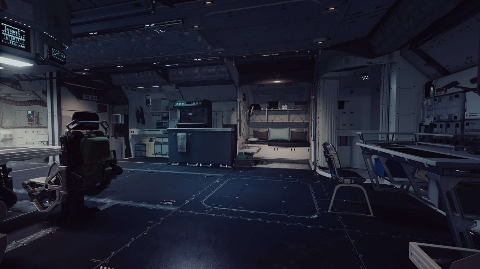 《星空》各飛船居住艙與駕駛室內飾整理_環宇新星生活區2X1