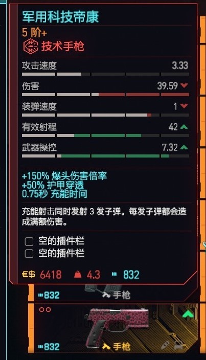 《電馭叛客2077》2.01版全類型武器推薦 2.01武器避坑指南_手槍 - 第12張